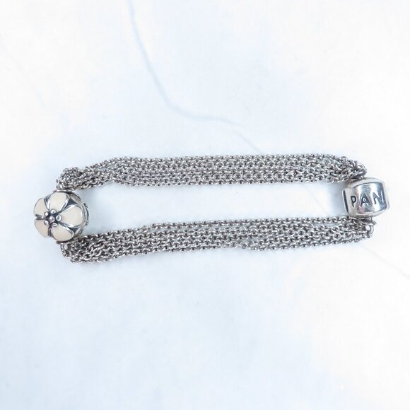 Sterling Silver Multi-Chain Pandora Charm Bracelet - Picture 1 of 11
